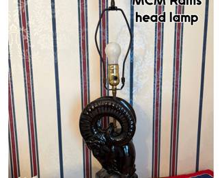 Royal. Haeger MCM Rams Head lamp