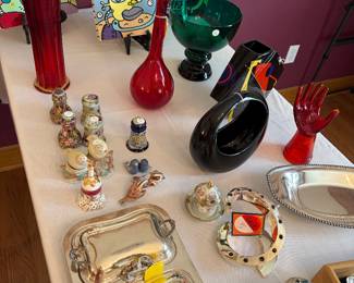 MCM Toyo vases, amber vases and more