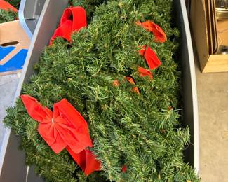 Lots of Christmas wreaths