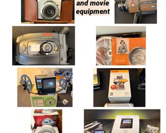 Kodak pony 135 camera, RCA camcorder, Baia Movie editing kit, Pentex IQZoom, Kodak Film & slide Coverter and more