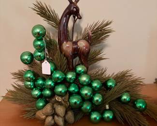 Mid-century modern Christmas display