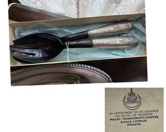 Sterling silver handled salad utensils