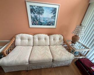 Ratan and sleeper sofa
