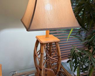 Ratan Lamp one of Two