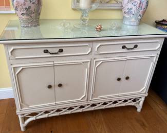 Ficks Reed Sideboard with Glass