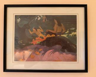 "Fatata te Miti" (By the Sea) Paul Gauguin Framed Print 14” x 17”