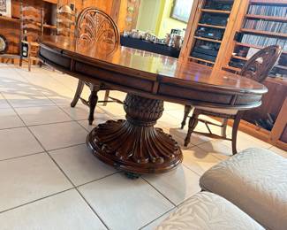 60” American Furniture Pedestal Table and