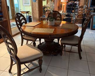 60” American Furniture Pedestal Table and