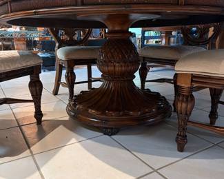 60” American Furniture Pedestal Table and