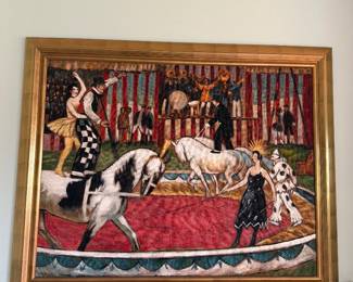 34” x 42” Orifinal on Burlap Artist Unknown
