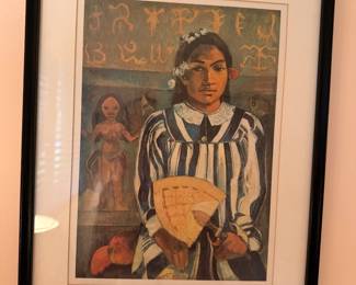 Merahi metua no Tehamana" (The Ancestors of Tehamana), Framed Print Paul Gaiguin