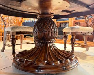 American Signature Furniture Round Pedestal Dining Room Table and chairs