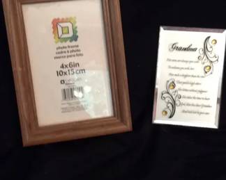 Grandmother Plaque And Picture Frame