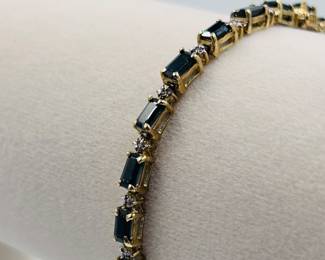 Sapphire Diamond Gold Bracelet