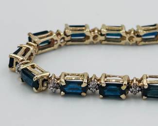 Sapphire Diamond Gold Bracelet