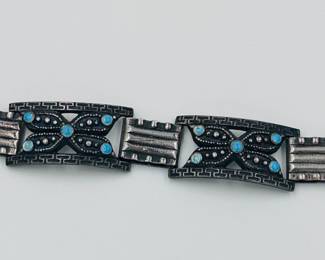 Navaho bracelet with turquoise stones