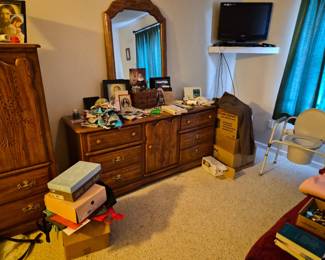 vintage furniture and electronics