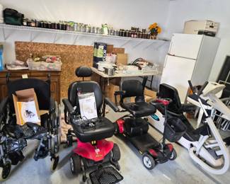 electronics scooters, electronics wheelchairs, walker, and exercise equipment