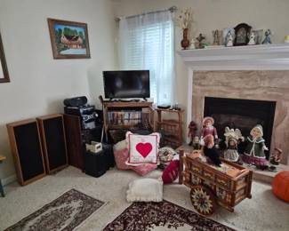 tv, stereo, speaks, cameras, and electronics