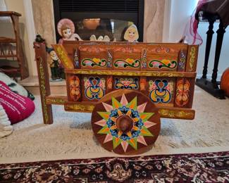handpainted vintage sewing box