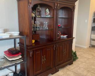 2 SOLID WOOD DISPLAY /BOOKCASES MINT