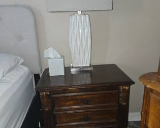 Nightstand & Lamp (2 Lamps Available