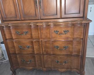 VTG Chest of Drawers with Fold Back Swing Doors at top