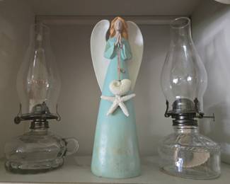 Hurricane Oil Lamps & Nautical Angel
