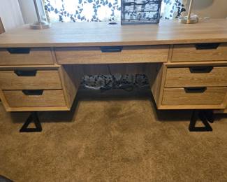 Modern Desk (Matching File Cabinet & Bookcase)