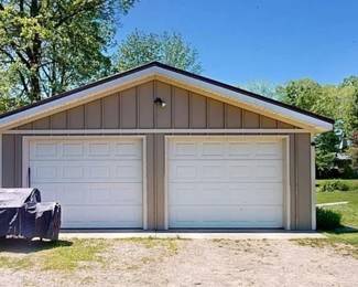2-car garage with items for sale!