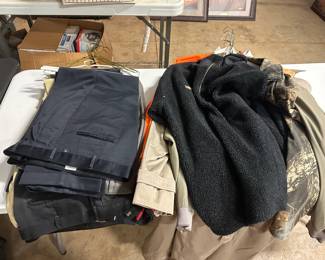 Men's work pants, shirts and jackets