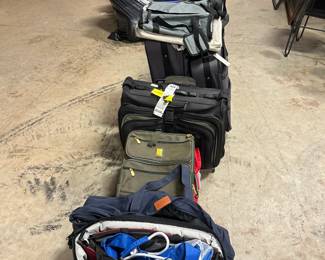 Coolers and suitcases