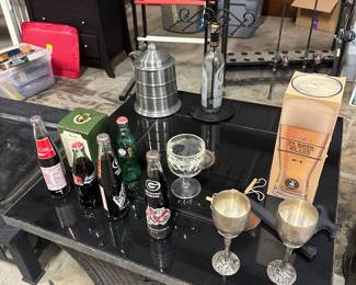 1980 uga coke bottles, propane fire table