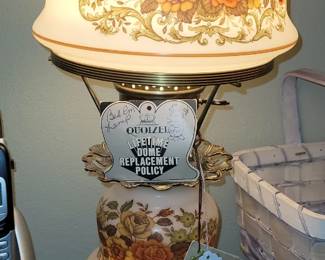 1970s Quoizel "Gone with the Wind" hurricane lamp