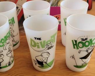Vintage golf glasses
