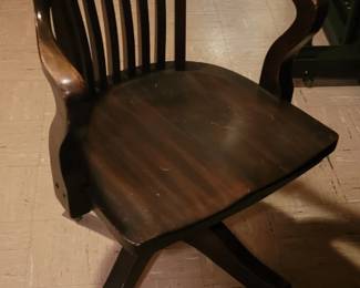 Antique wooden desk chair