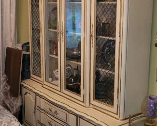 French provincial dining room Hutch