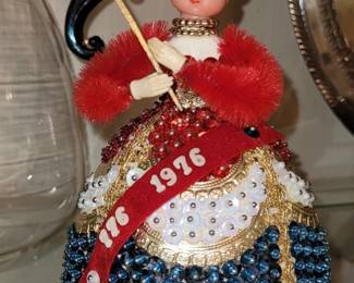 1976 U.S. Bicentennial handmade sequin doll