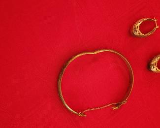925 silver bracelet and earrings