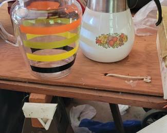 Vintage jars and coffee pot