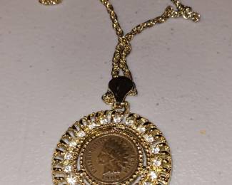 Indian Head pendant necklace
