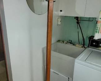 Antique oak coat tree