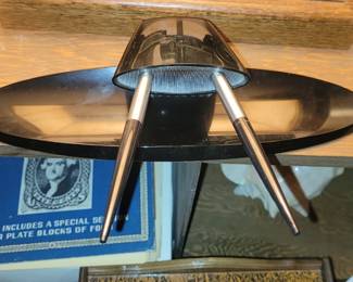 1950s Parker jet Space Age Art Deco pen holder