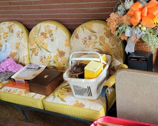 Wrought iron patio couch