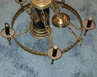 Electrified antique chandelier
