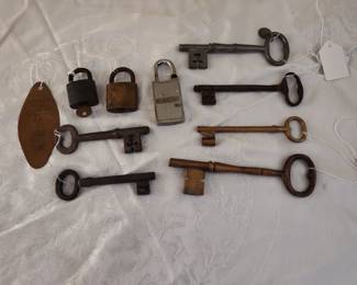 Antique keys and locks