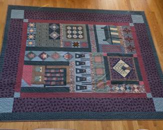 108"x95" Almost Amish sampler quilt by Hannah's Quilts
