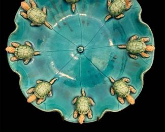 Majolicastyle Turtle Platter