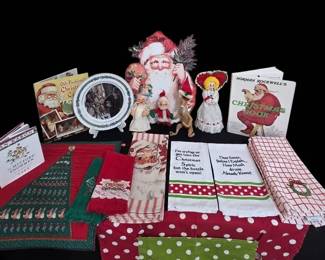 Vintage Annalee Mobilitee Creations, Vintage Hand Towels, Norman Rockwells Christmas Book And More