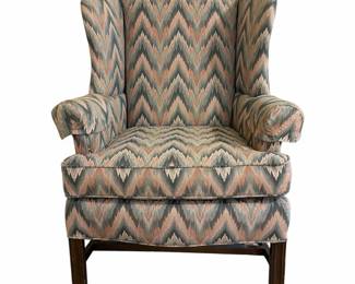 Vintage Upholstered Wingback Armchair